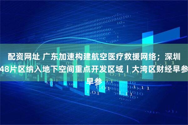 配资网址 广东加速构建航空医疗救援网络；深圳48片区纳入地下空间重点开发区域丨大湾区财经早参